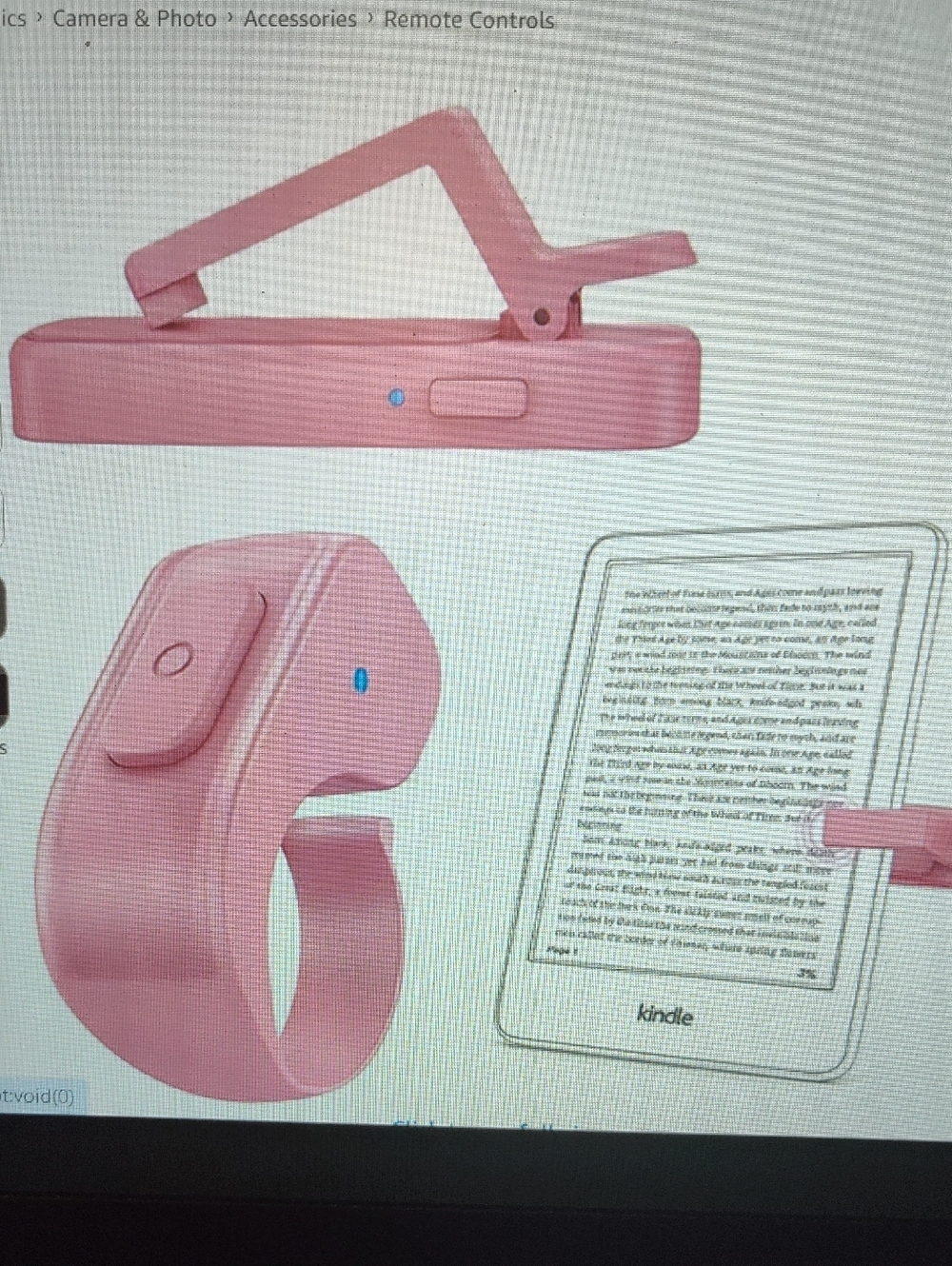 Datafy Page Turner Ring For Kindle Remote Control Page Turner/ Pink